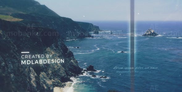 简洁视频幻灯片AE模板