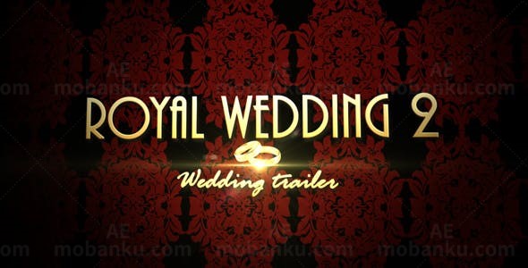 皇家豪华金色相框展示照片AE模板