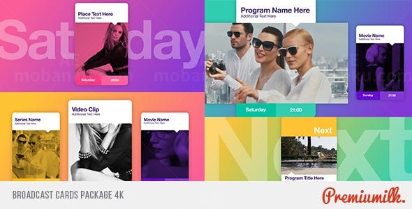 广播卡片栏目包装AE模板