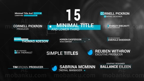 15组迷你字幕动画AE模板