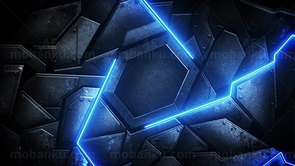 古老科技标志展示AE模板