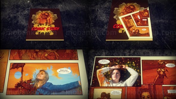 漫画视频幻灯片AE模板