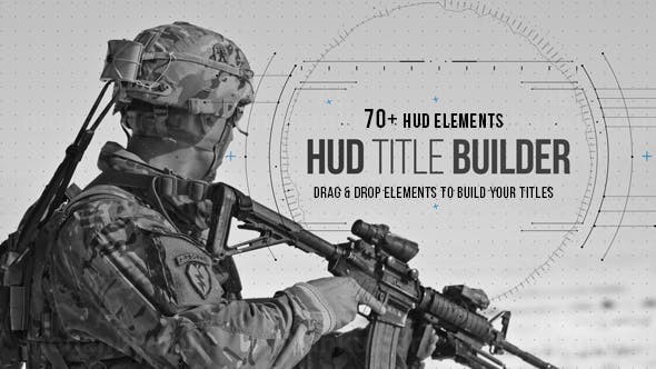 科技界面文字标题制作器AE模板