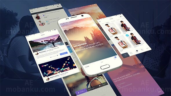 安卓手机应用展示AE模板