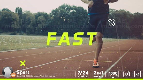 运动片头AE模板