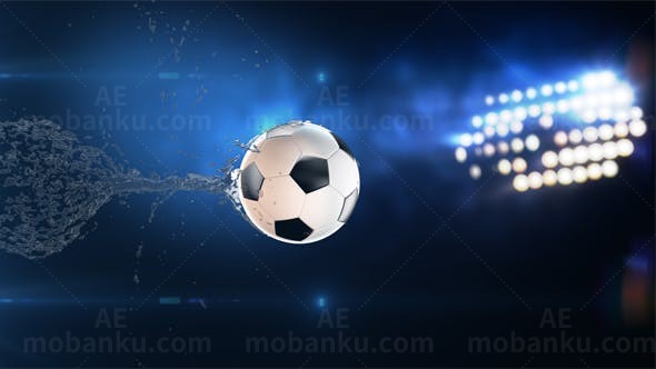 足球标志展示AE模板