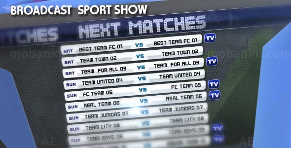 运动赛事栏目包装AE模板