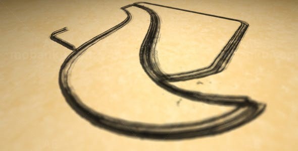 笔刷描绘标志展示AE模板