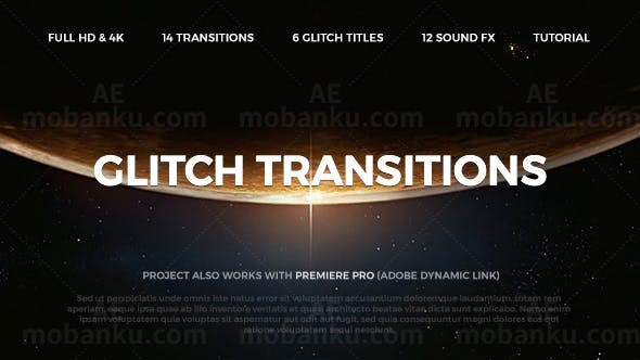 故障转场效果AE模板