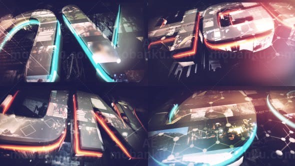 现代风格视频标志展示AE模板