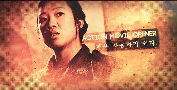 杂渍风格动作预告片AE模板