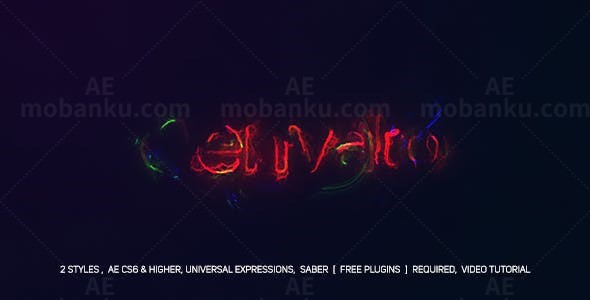 能量故障效果标题展示AE模板