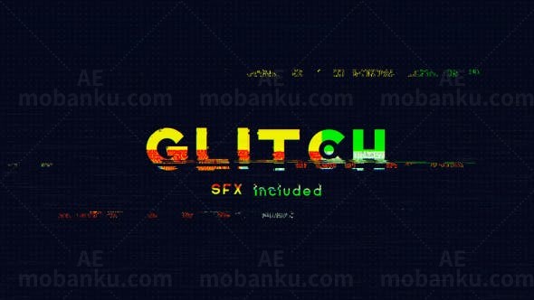 故障效果标志片头AE模板