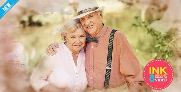 复古水墨视频幻灯片AE模板