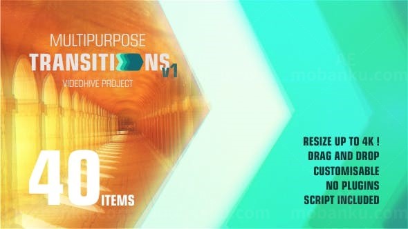 40组通用转场效果包AE模板