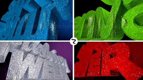 颗粒闪光质感标志展示AE模板