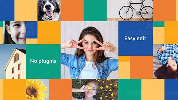 生活照快速切换展示AE模板