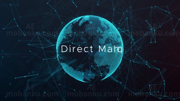 经线地球片头AE模板