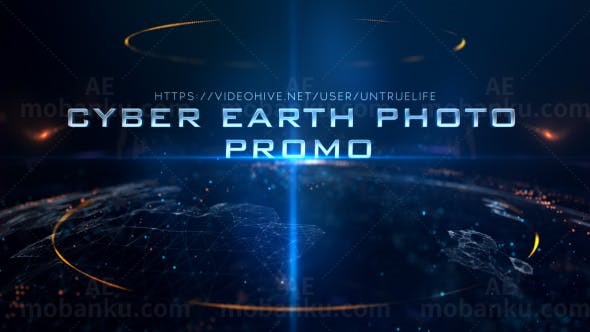 数字科技地球视频展示AE模板