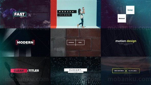 节奏感文字标题展示AE模板