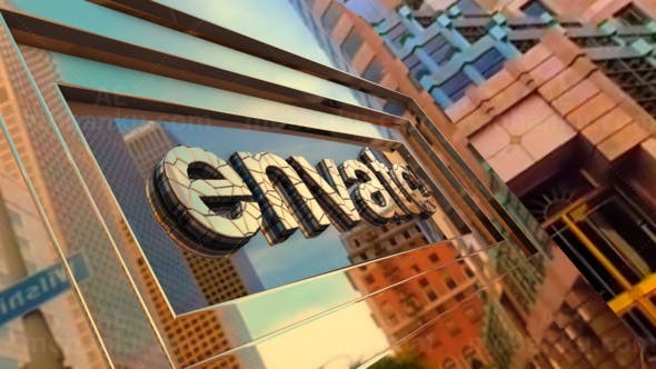 金色质感企业标志展示AE模板