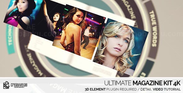 终极杂志展示AE模板