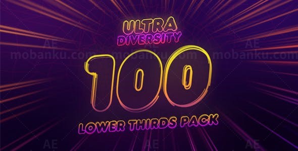 100多组字幕动画AE模板