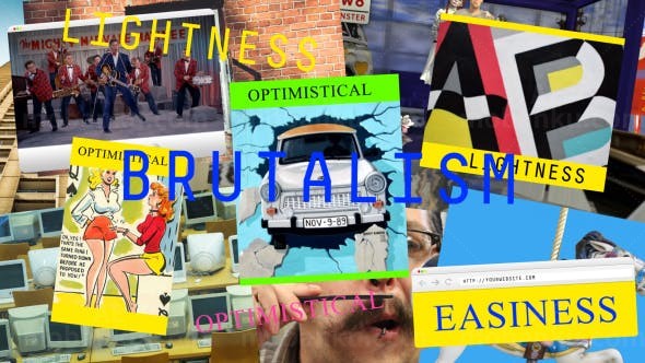 杂乱艺术风格视频展示AE模板