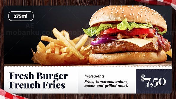 食物幻灯片AE模板