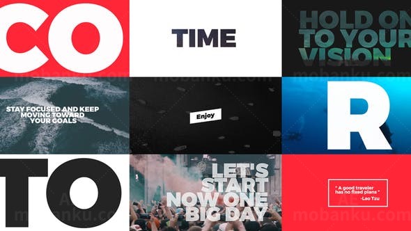 文字排版片头AE模板