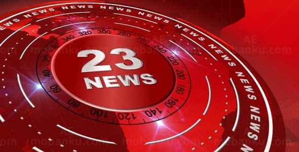 广播新闻栏目片头包装展示AE模板