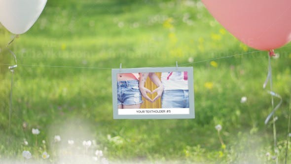 森林树挂相册展示AE模板