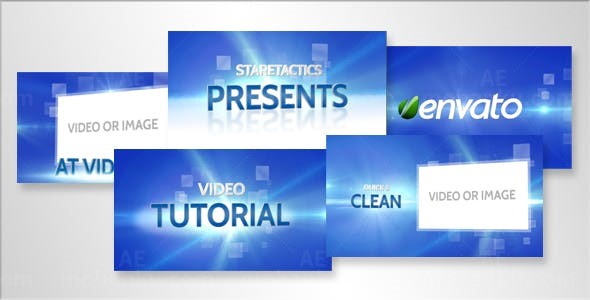 蓝色简洁商务活动宣传展示AE模板