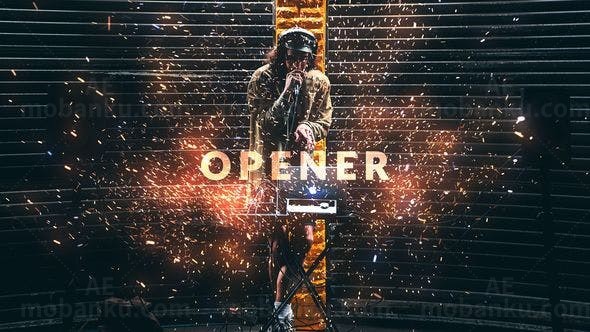 火花特效片头AE模板