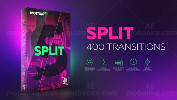 分割转场效果AE模板