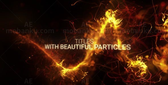 抽象粒子标题展示AE模板