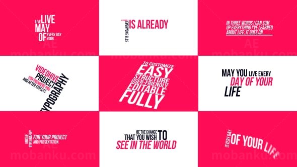 动力文字标题包AE模板