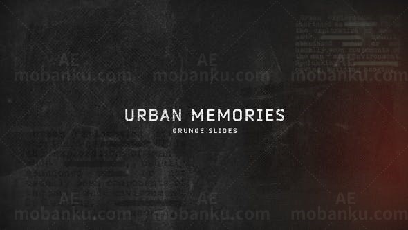 杂渍风格城市记忆AE模板