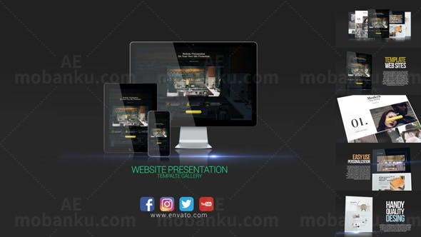 网站展示AE模板