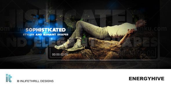 复古快速节奏条纹切换图片幻灯片AE模板