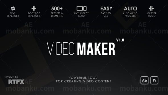 500+特效转场元素AE模板