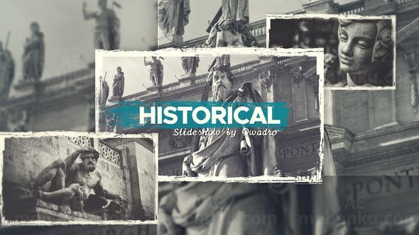 历史风格复古幻灯片AE模板