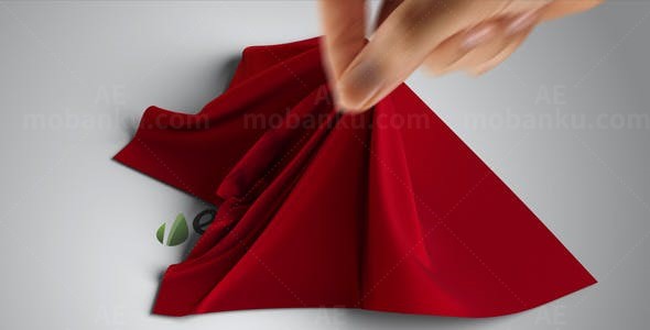 幕布揭开标志展示AE模板