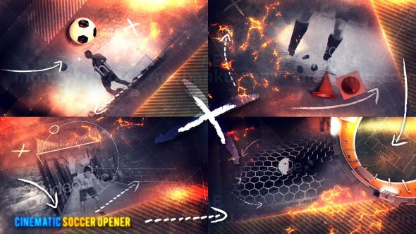 影视效果足球片头AE模板