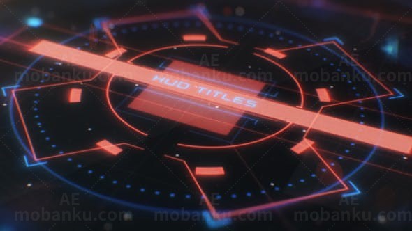 科幻UI标题展示AE模板