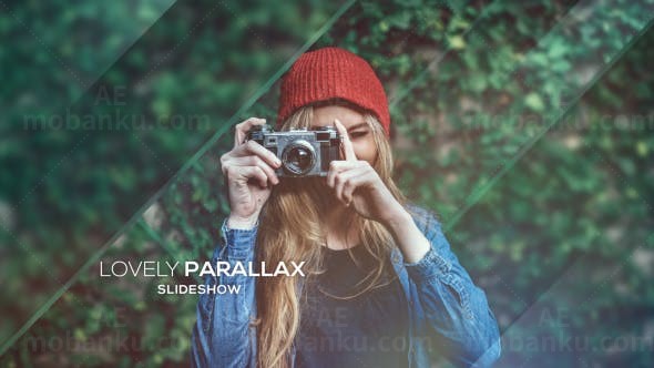 光晕视差效果幻灯片AE模板