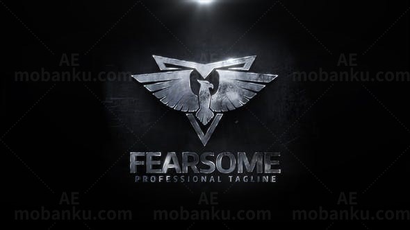 粒子暗影标志展示AE模板