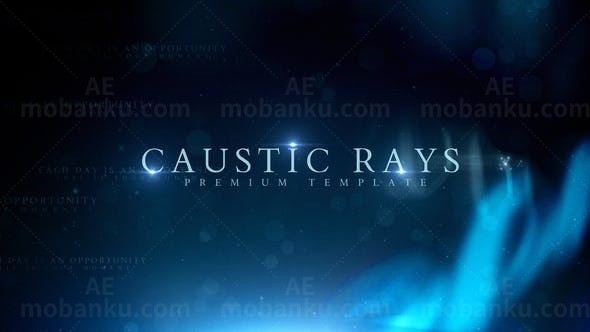 抽象光射线标题展示AE模板