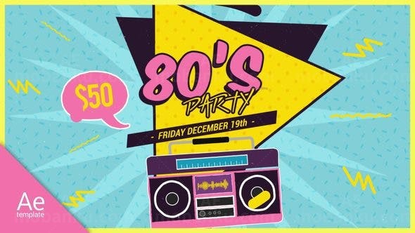 趣味复古片头AE模板