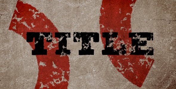 垃圾杂渍效果文字大标题展示AE模板